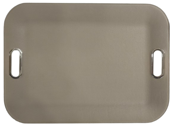 Large Serving Tray with Metal Handles