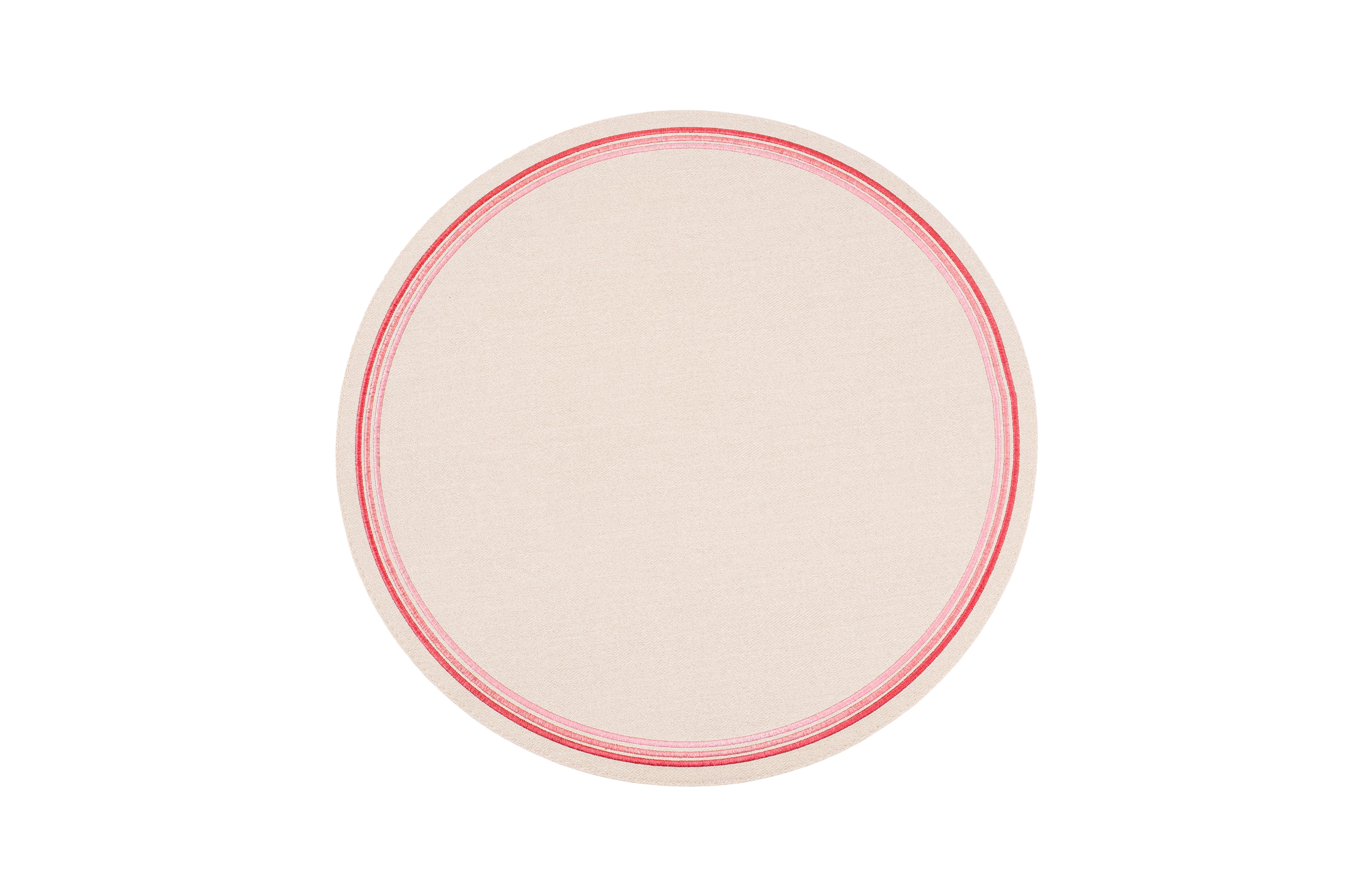 Madrid Circle Placemat with Tonal Embroidery