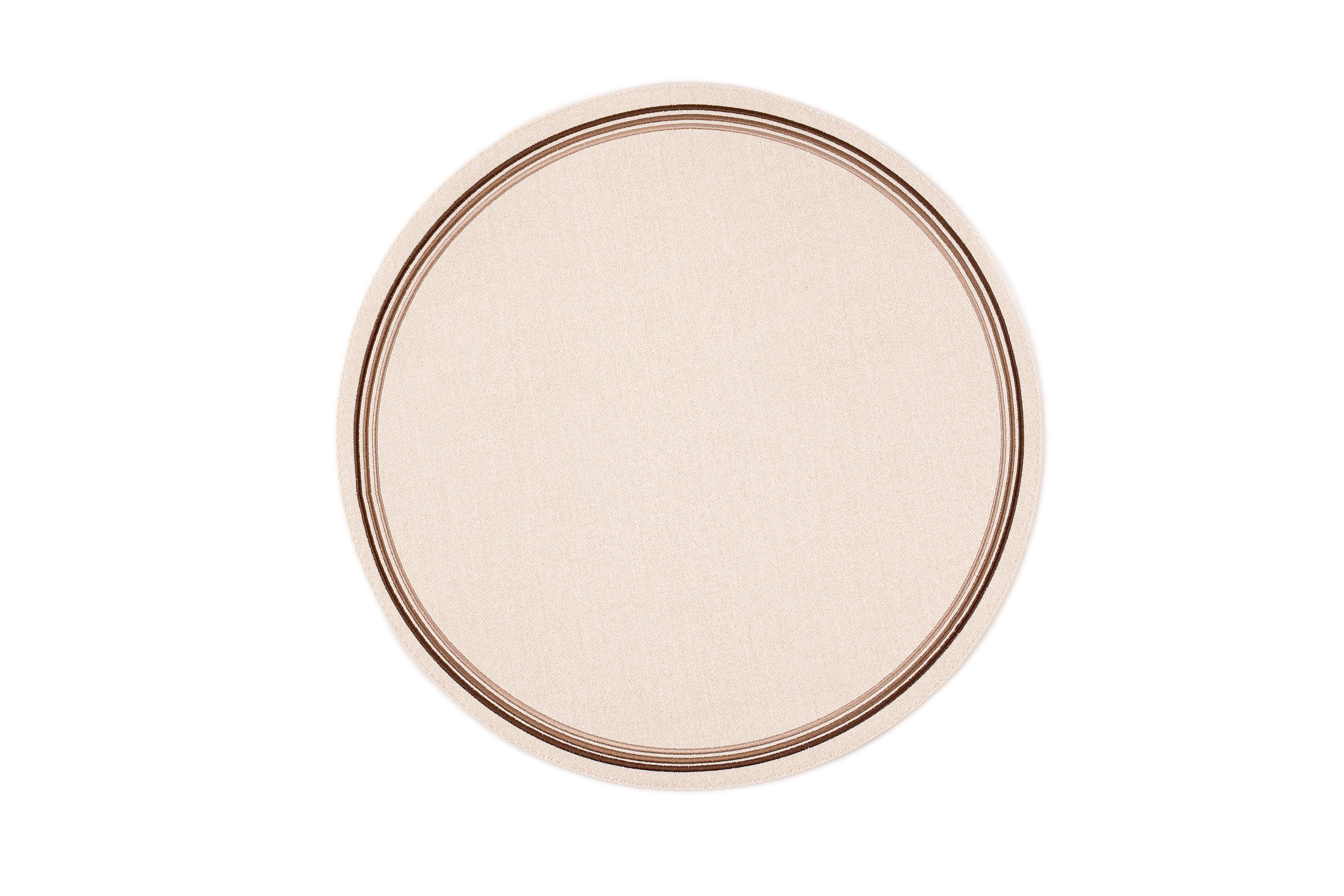 Madrid Circle Placemat with Tonal Embroidery