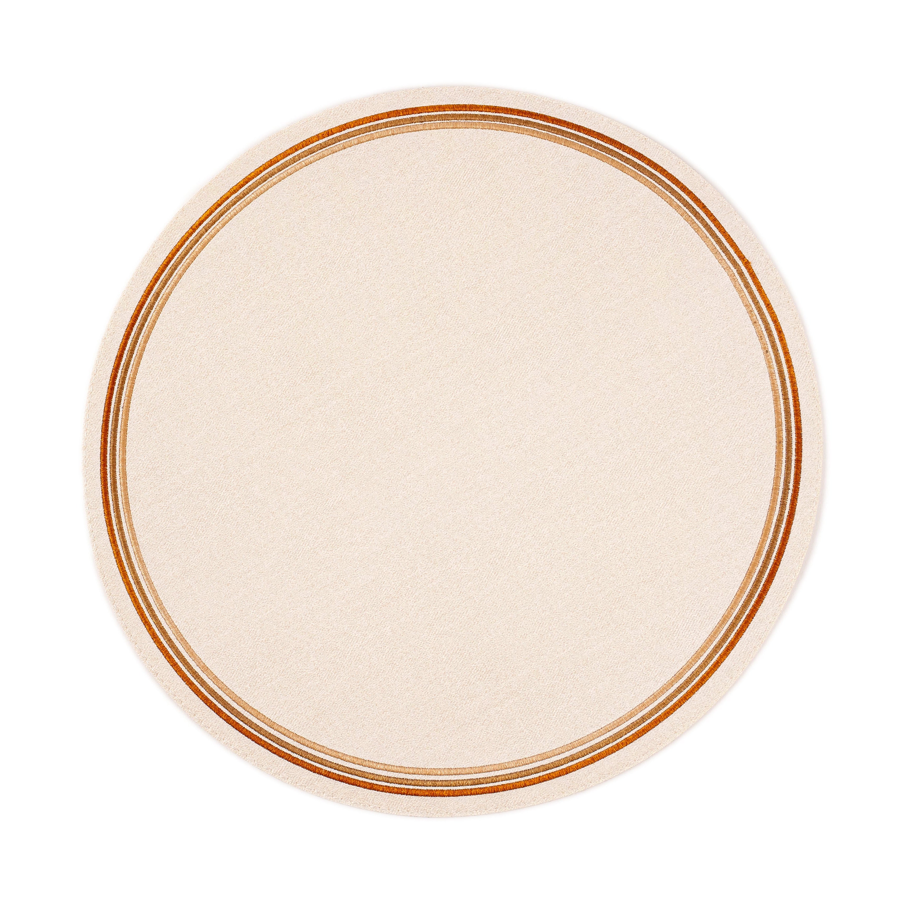 Madrid Circle Placemat with Tonal Embroidery