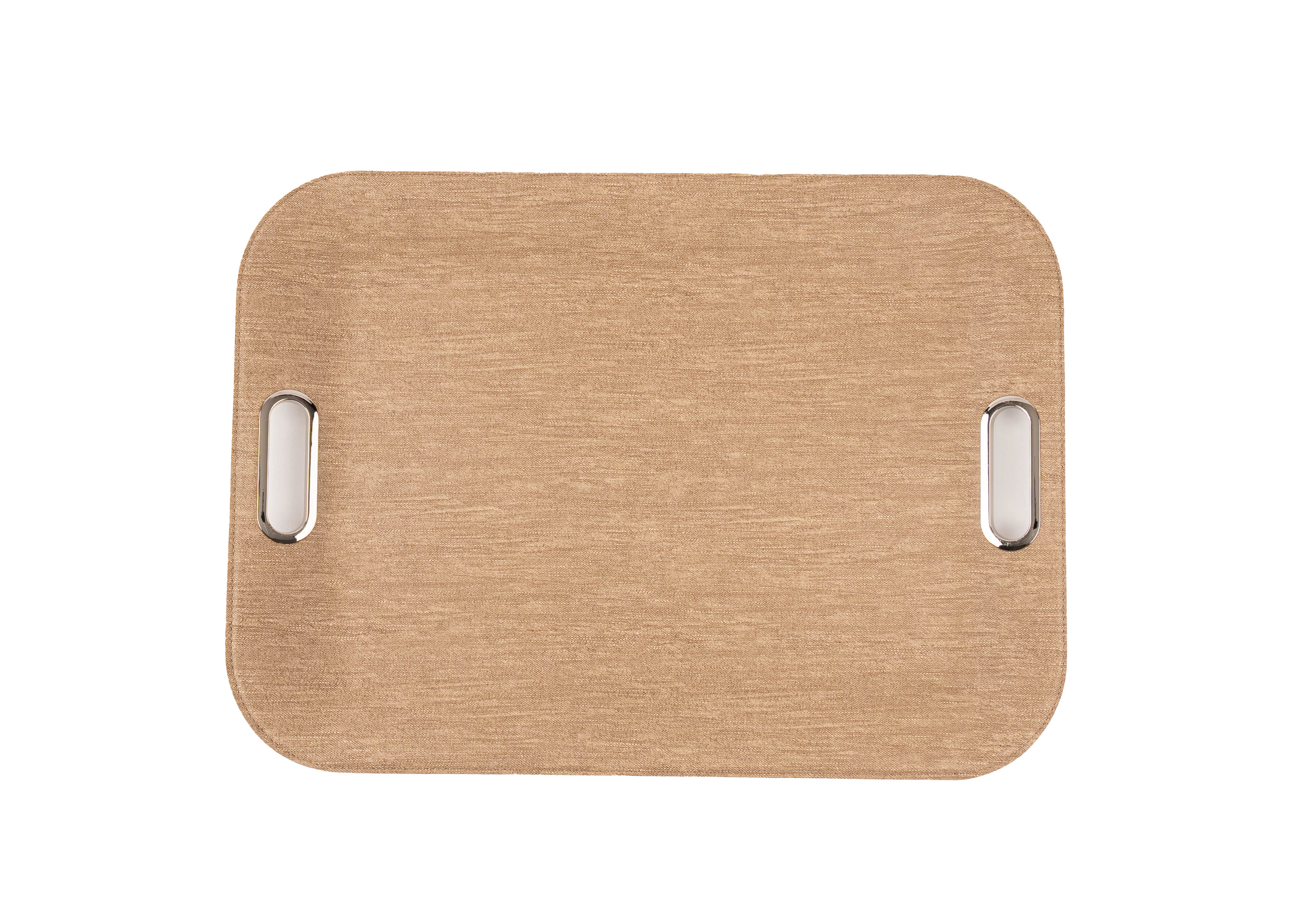 Large Serving Tray with Metal Handles