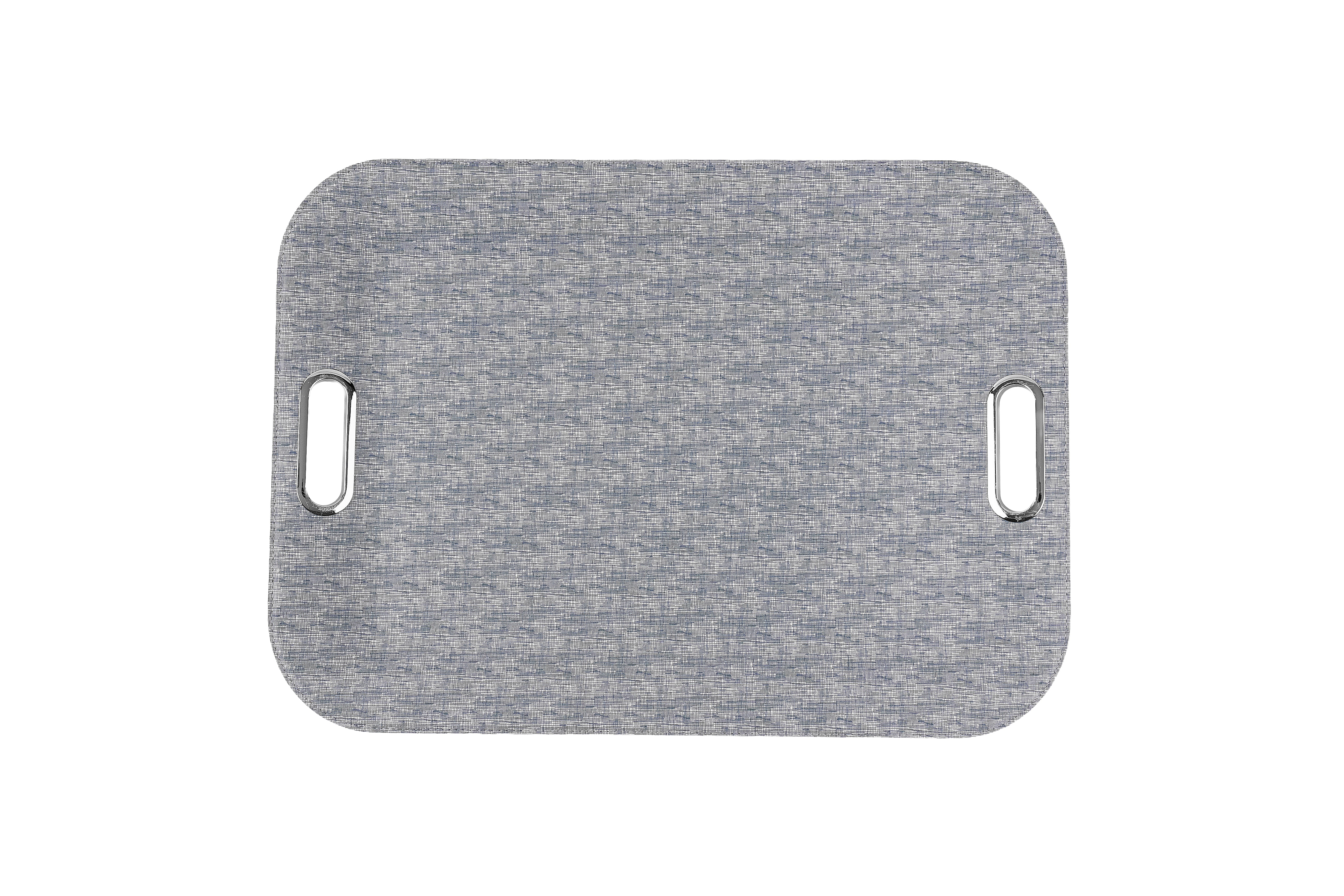 Large Serving Tray with Metal Handles