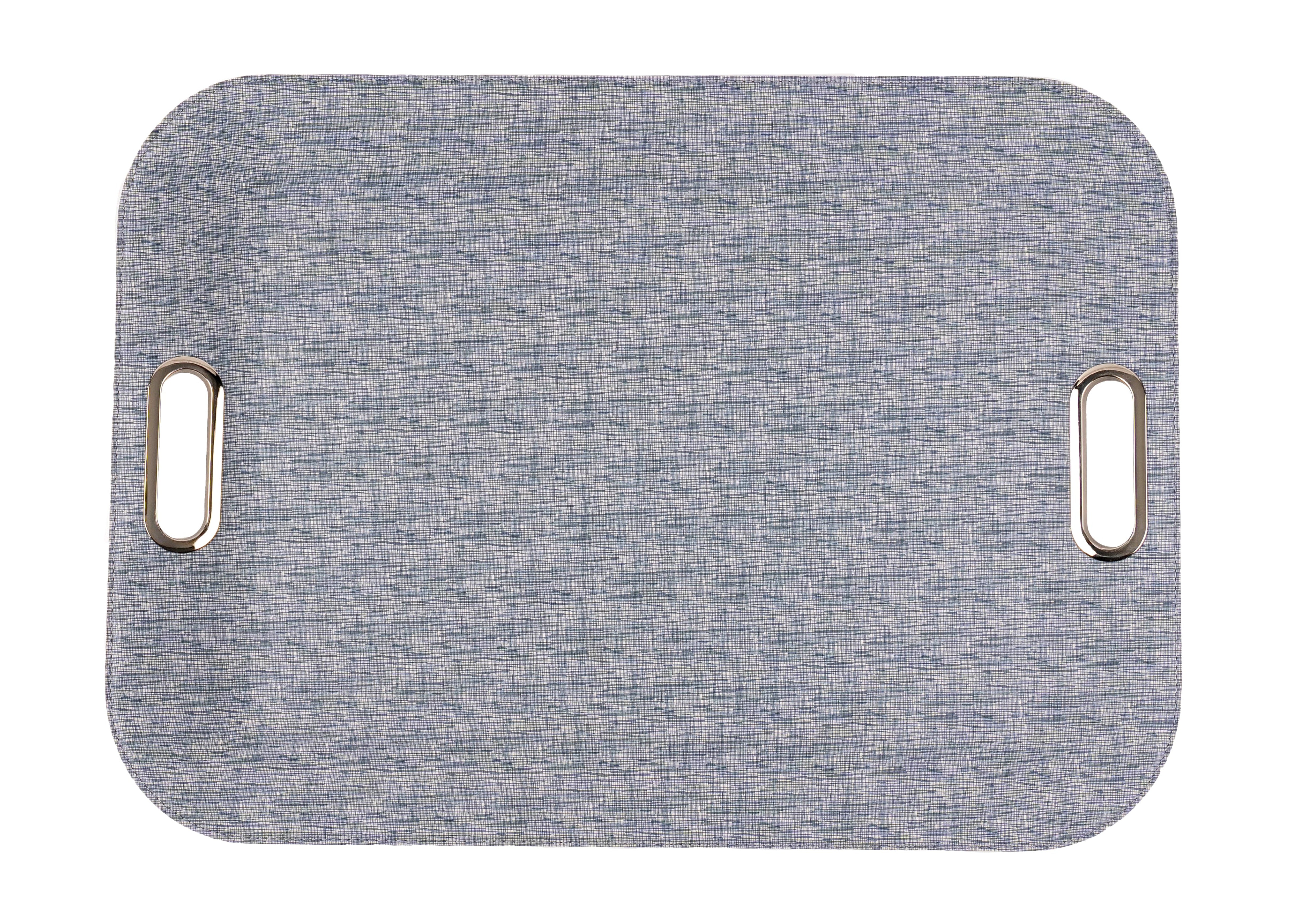 Large Serving Tray with Metal Handles