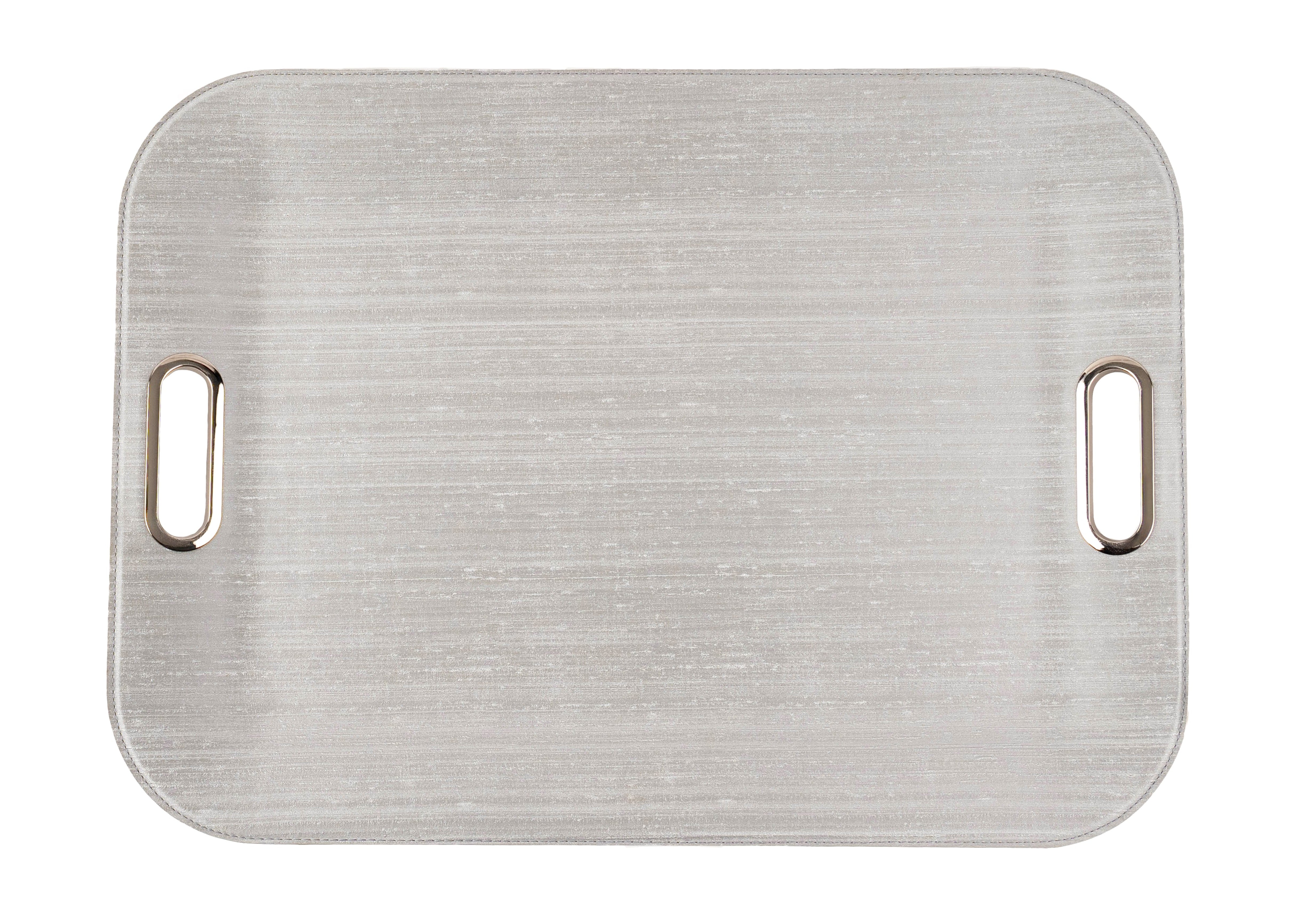 Large Serving Tray with Metal Handles