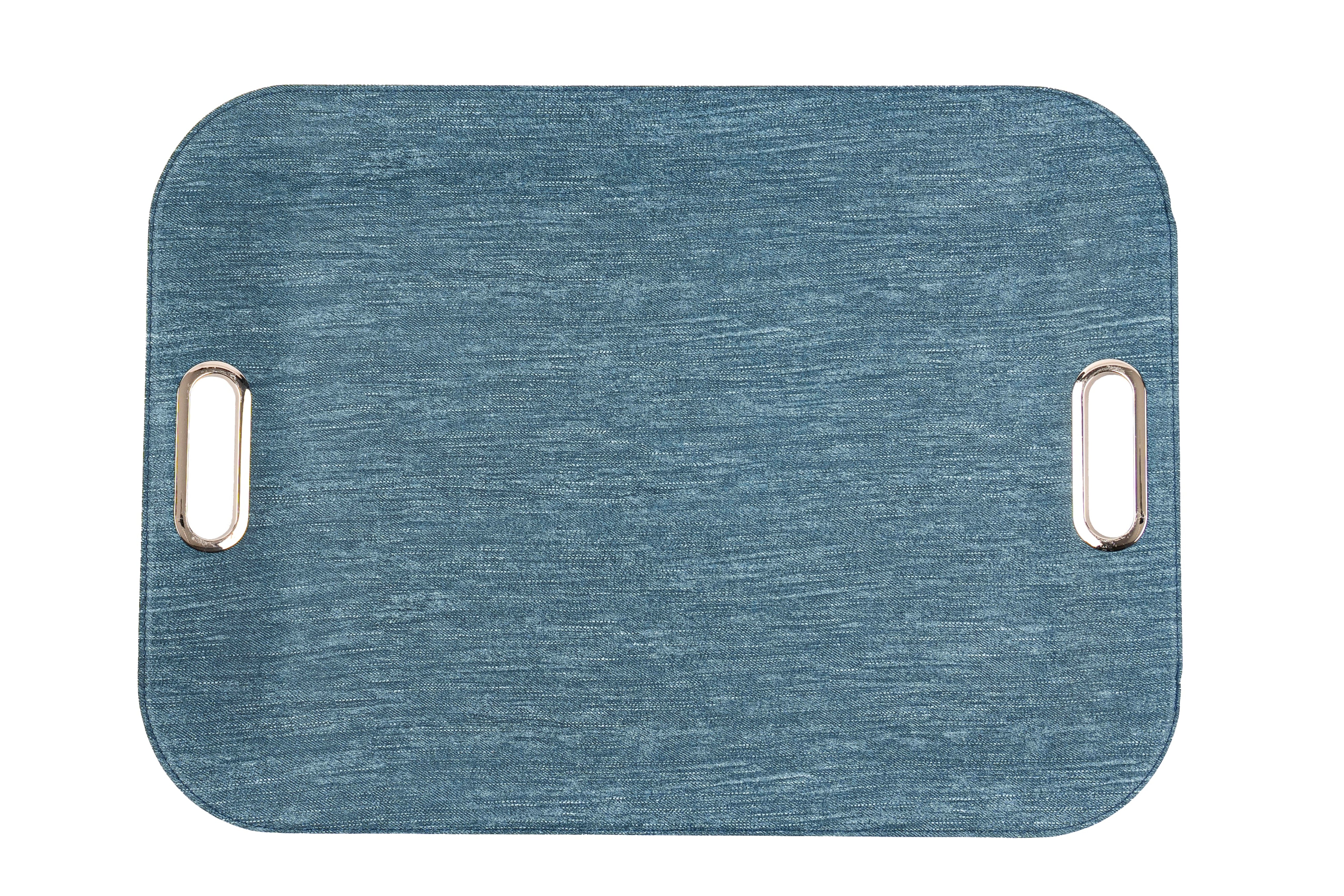 Large Serving Tray with Metal Handles