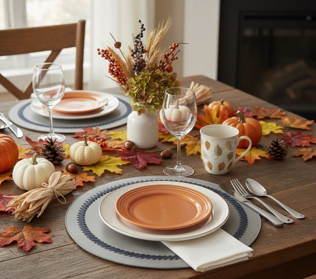 Naples Round Placemat With Leather Band