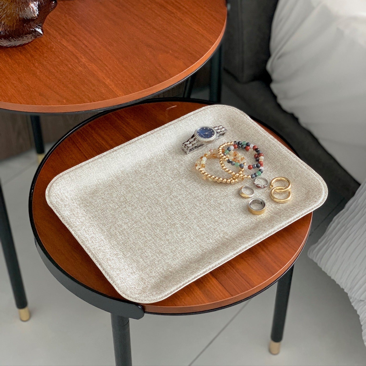 Small Decorating and Serving Tray Ospo Gray