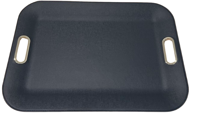 Large Serving Tray with Metal Handles