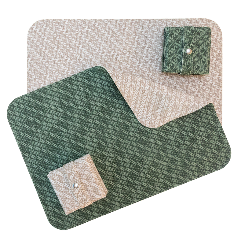 Reversible placemats in a casual dining table setting, European home decor - St Tropez, Bold Decor