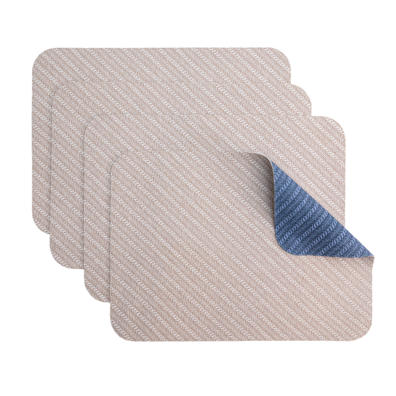 Reversible placemat angled view, European made tabletop decor - St Tropez, Bold Decor