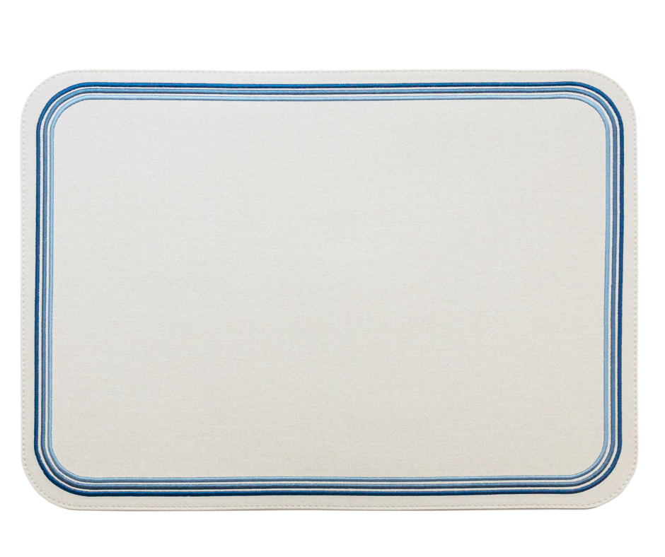 Madrid Rectangular Placemat with Tonal Embroidery