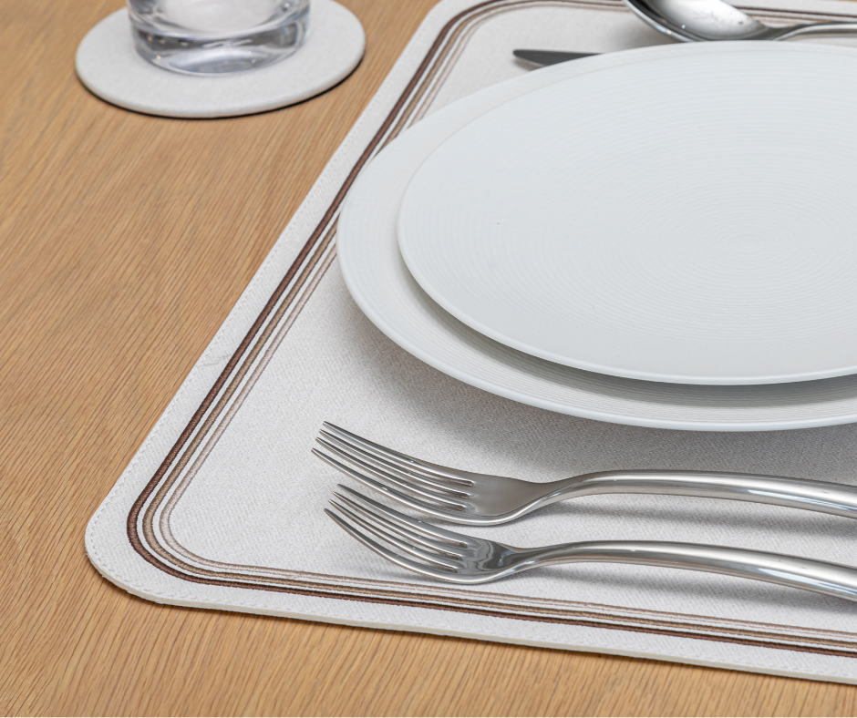 Madrid Rectangular Placemat with Tonal Embroidery