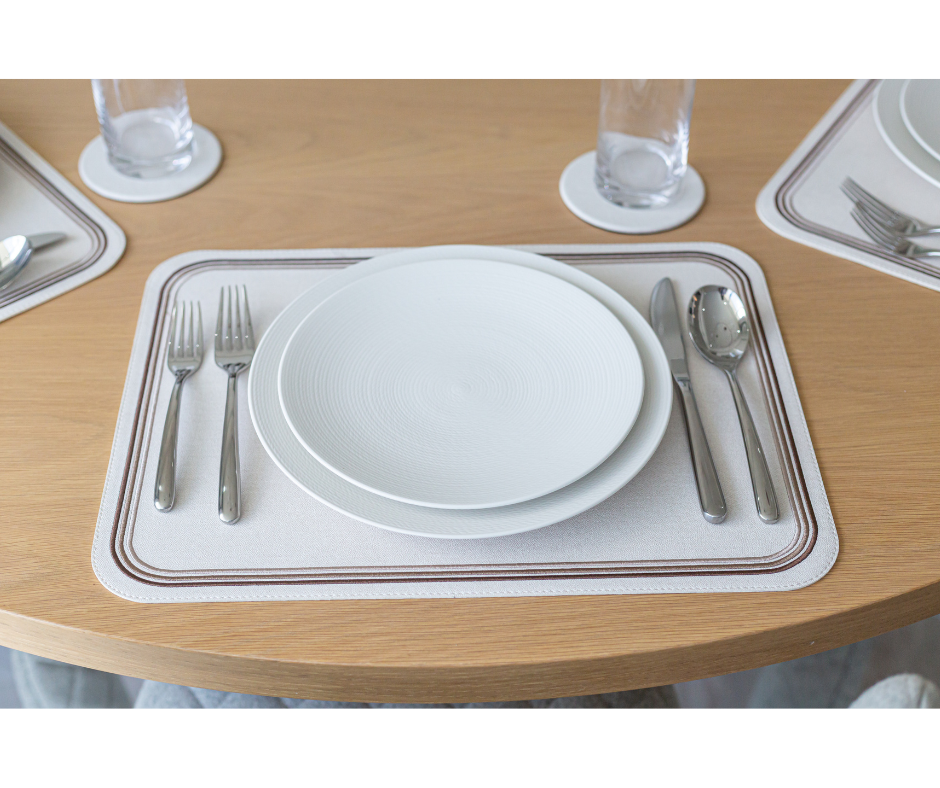 Madrid Rectangular Placemat with Tonal Embroidery