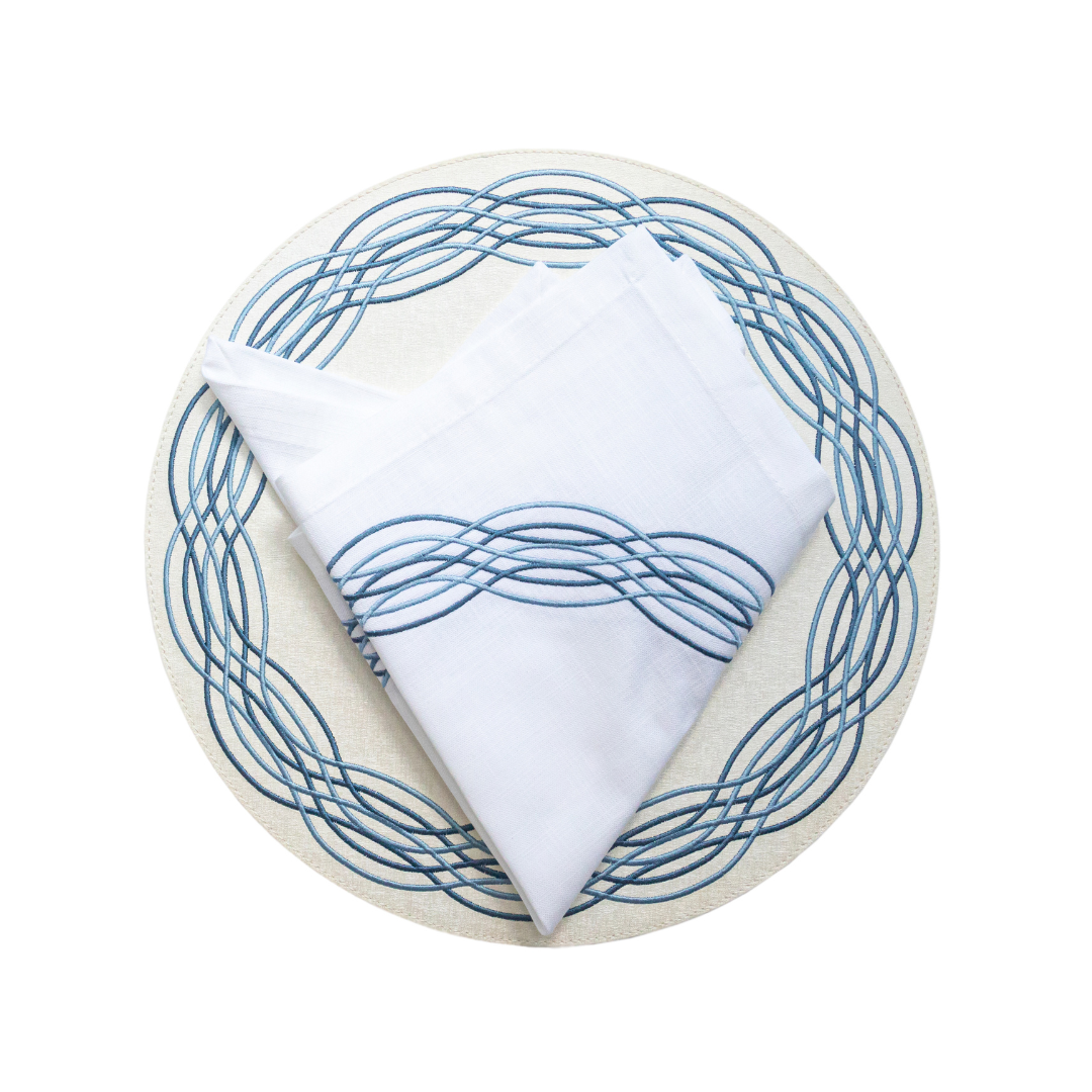 Barcelona Spiral Embroidery Placemat