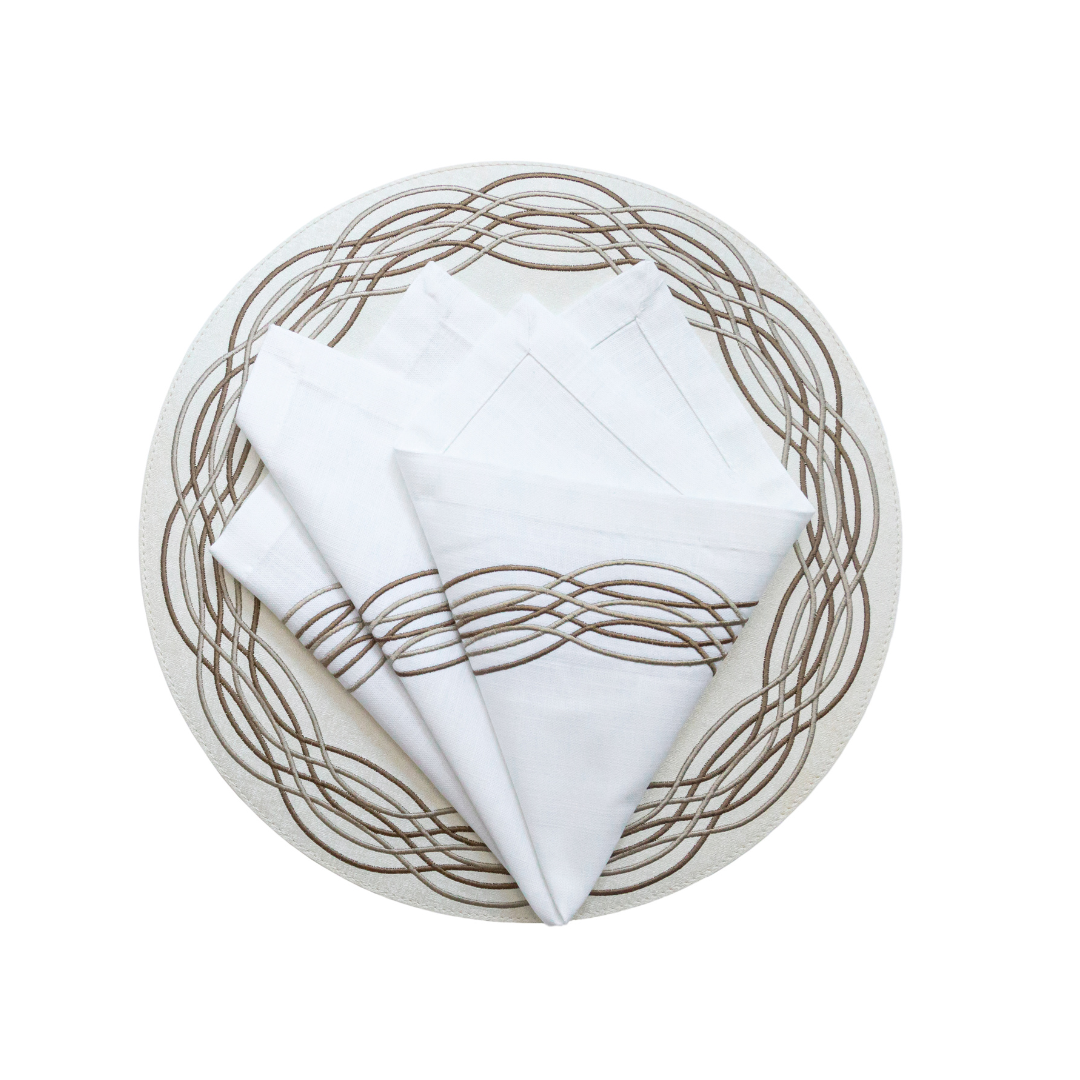 Barcelona Spiral Embroidery Placemat