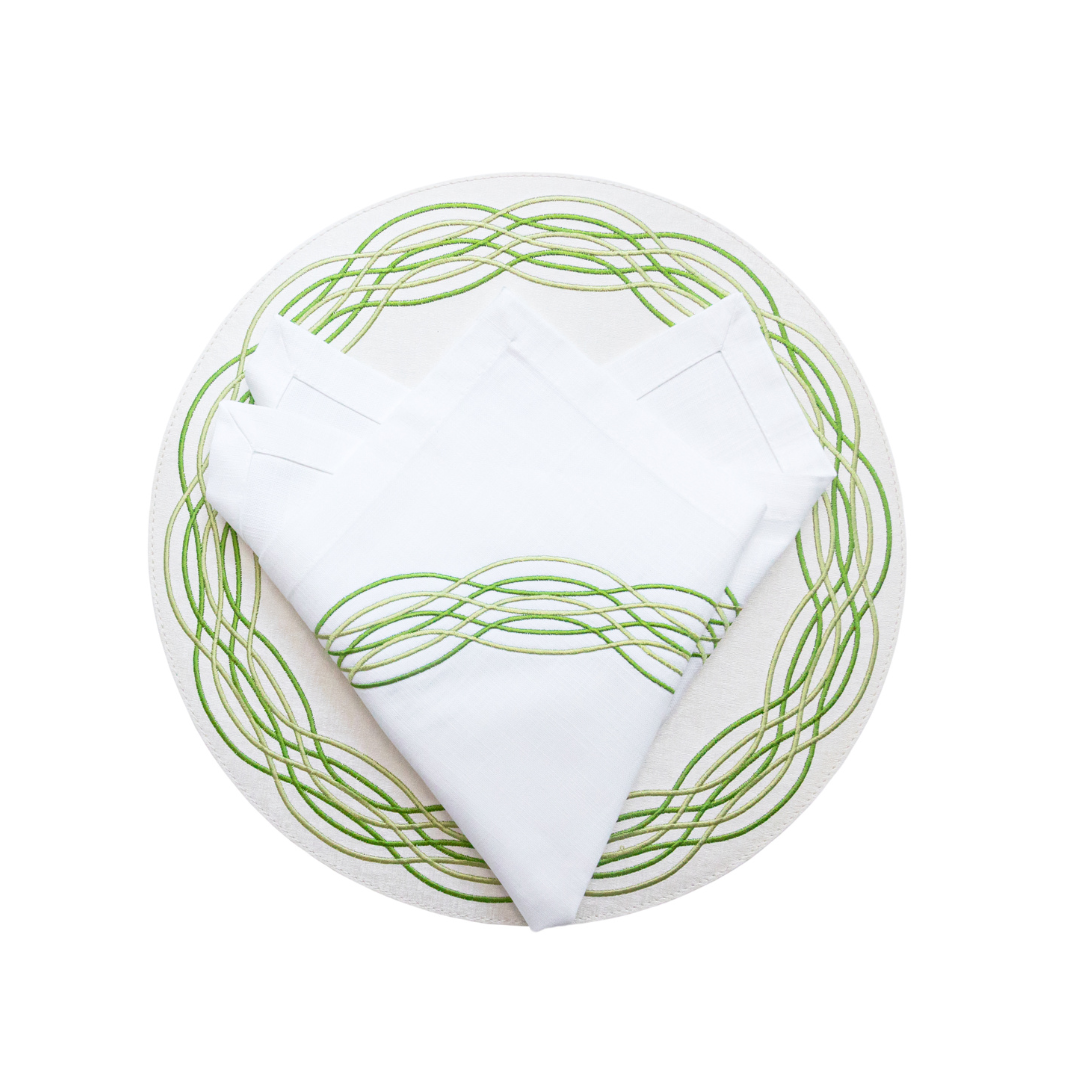 Barcelona Spiral Embroidery Placemat