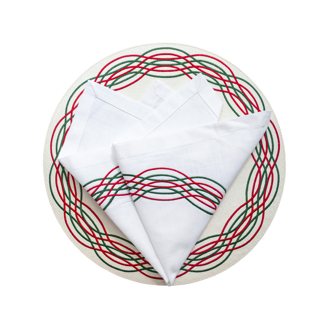 Barcelona Spiral Embroidery Placemat