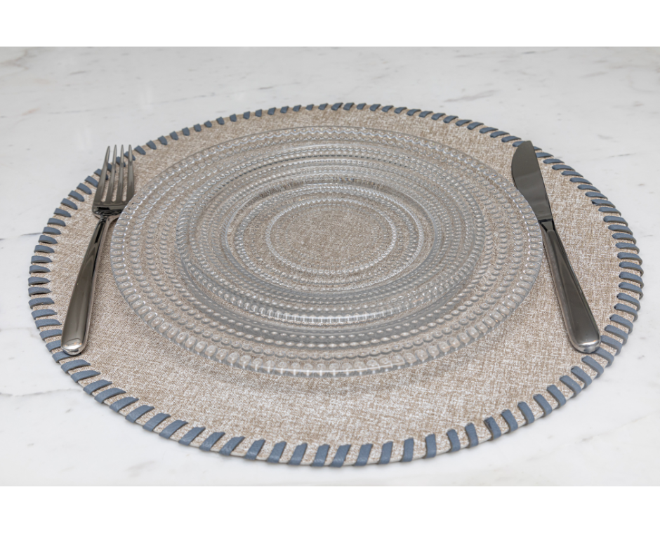 Manhattan Placemat with Leather Detail