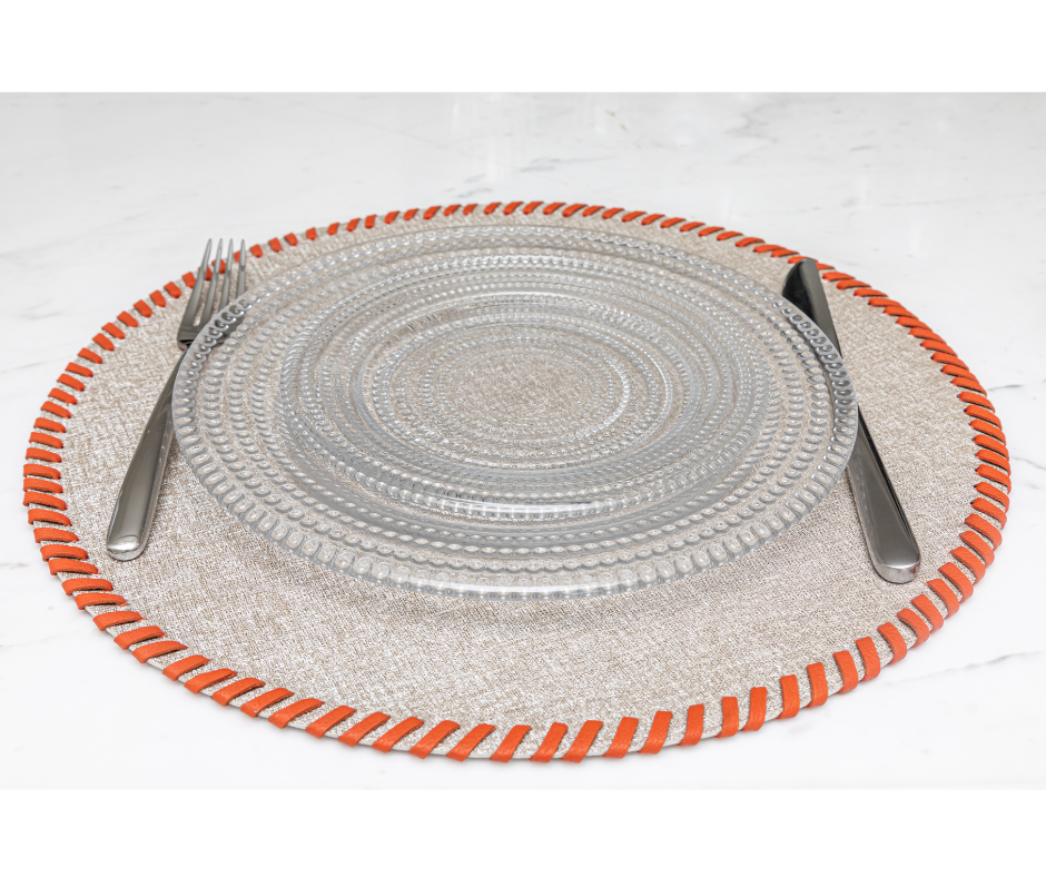 Manhattan Placemat with Leather Detail