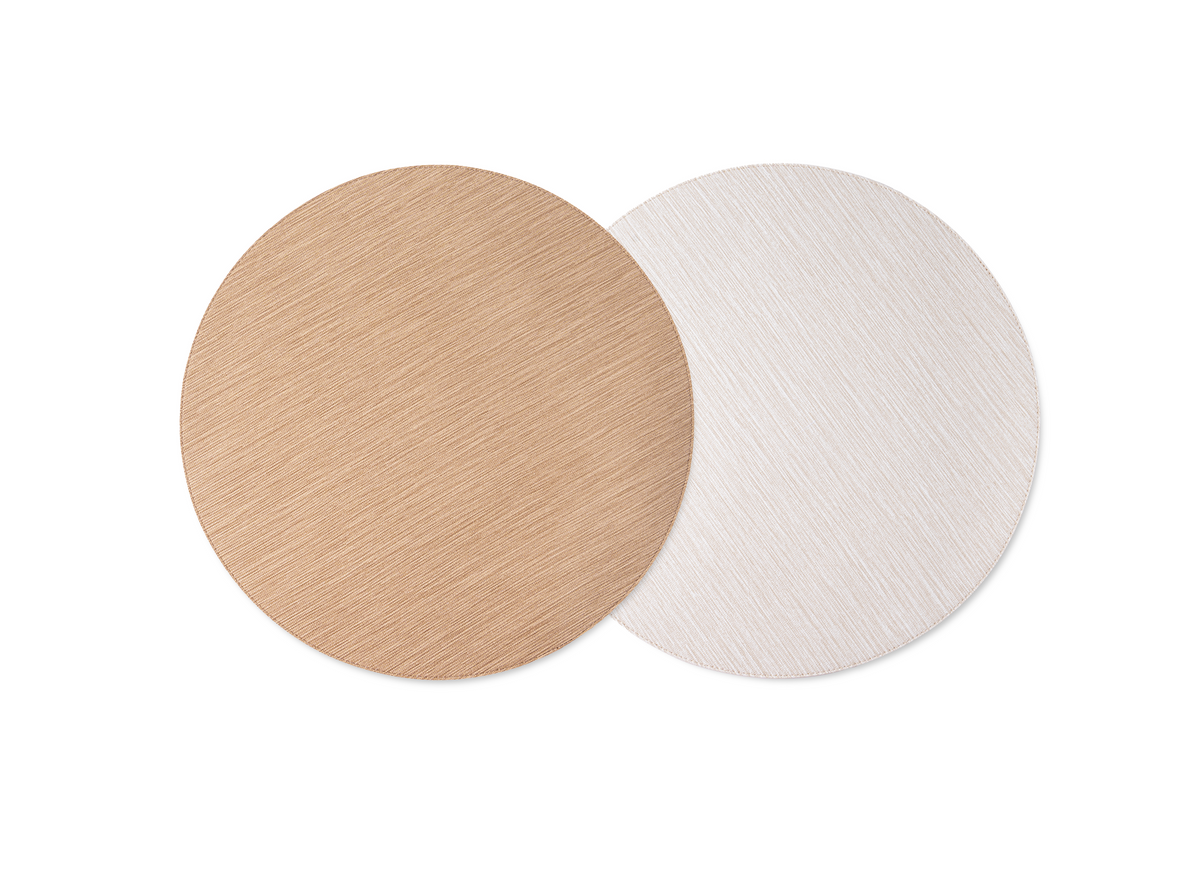 Reversible Round Placemat in Dubai Amara Beige/ Amara Brown