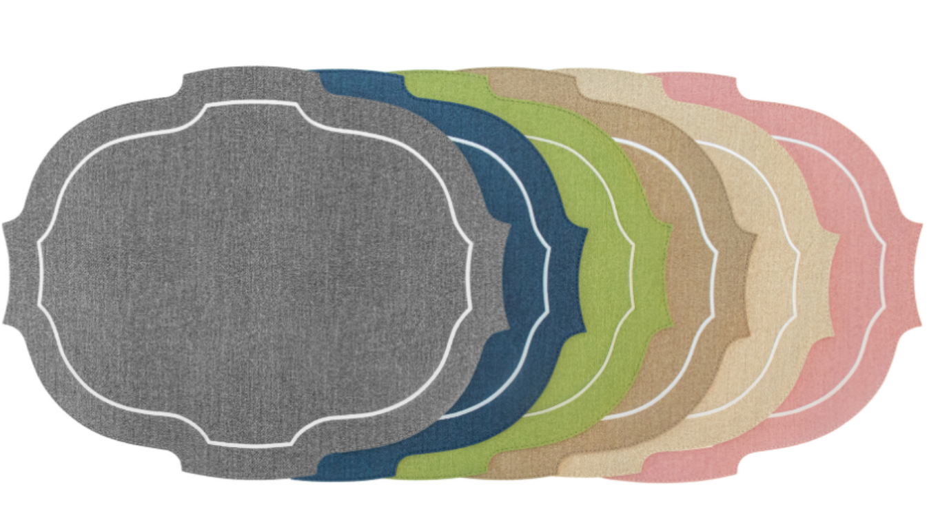 Paris Placemat with White Embroidery