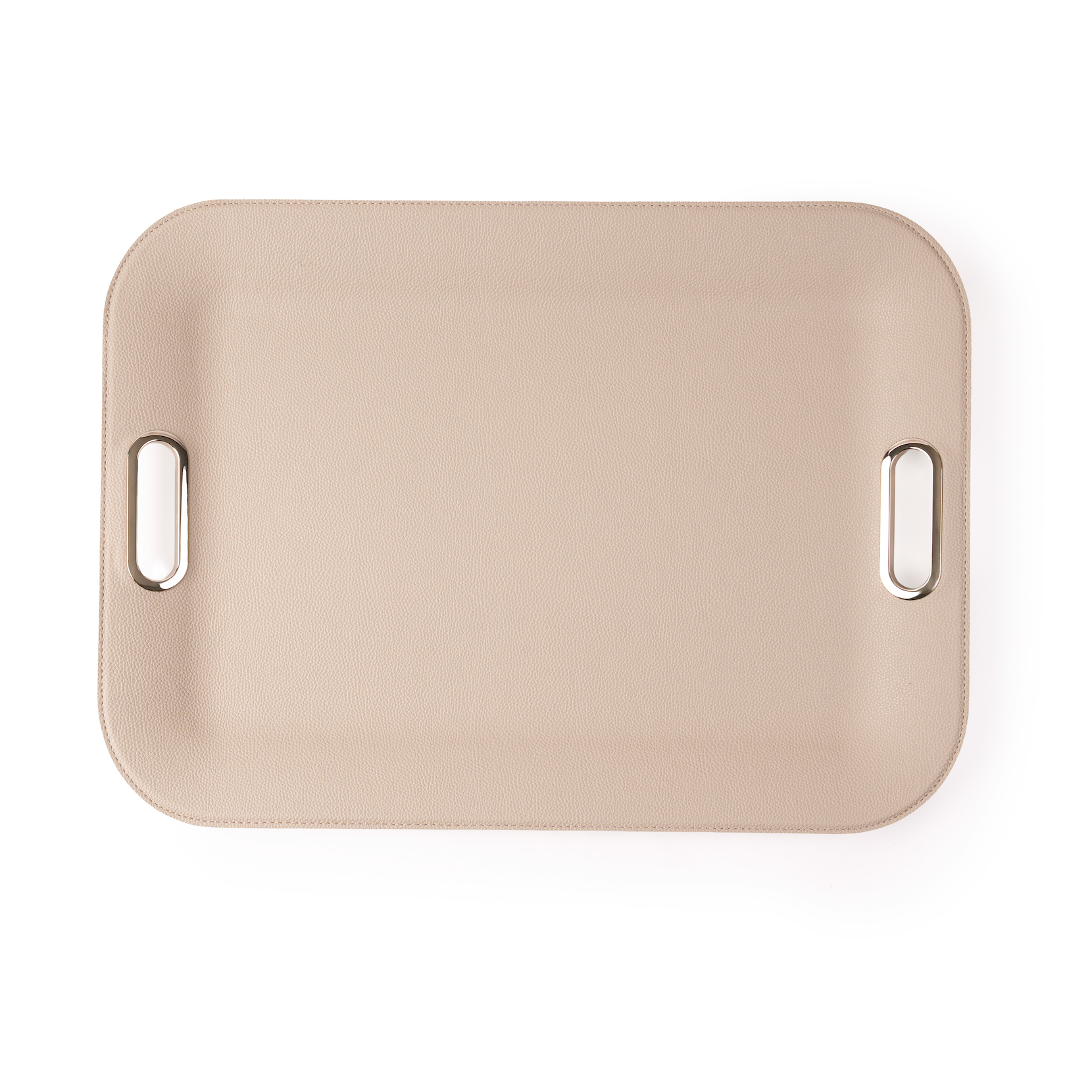 Large Serving Tray with Metal Handles