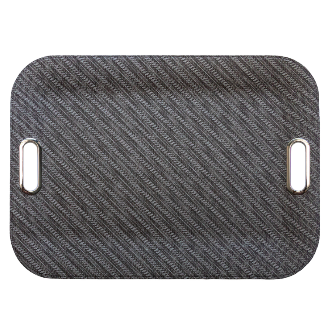 Large Serving Tray with Metal Handles