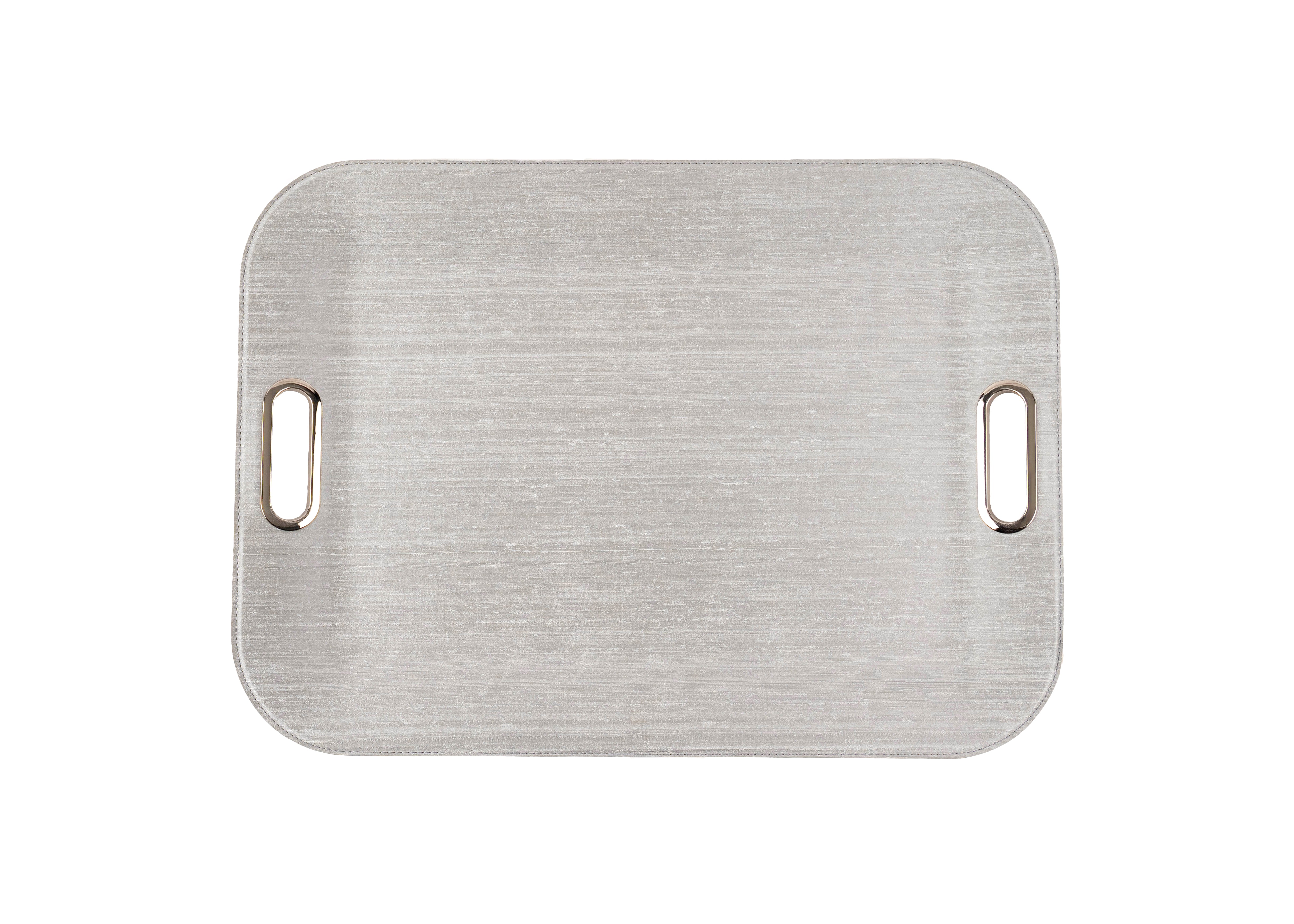 Large Serving Tray with Metal Handles