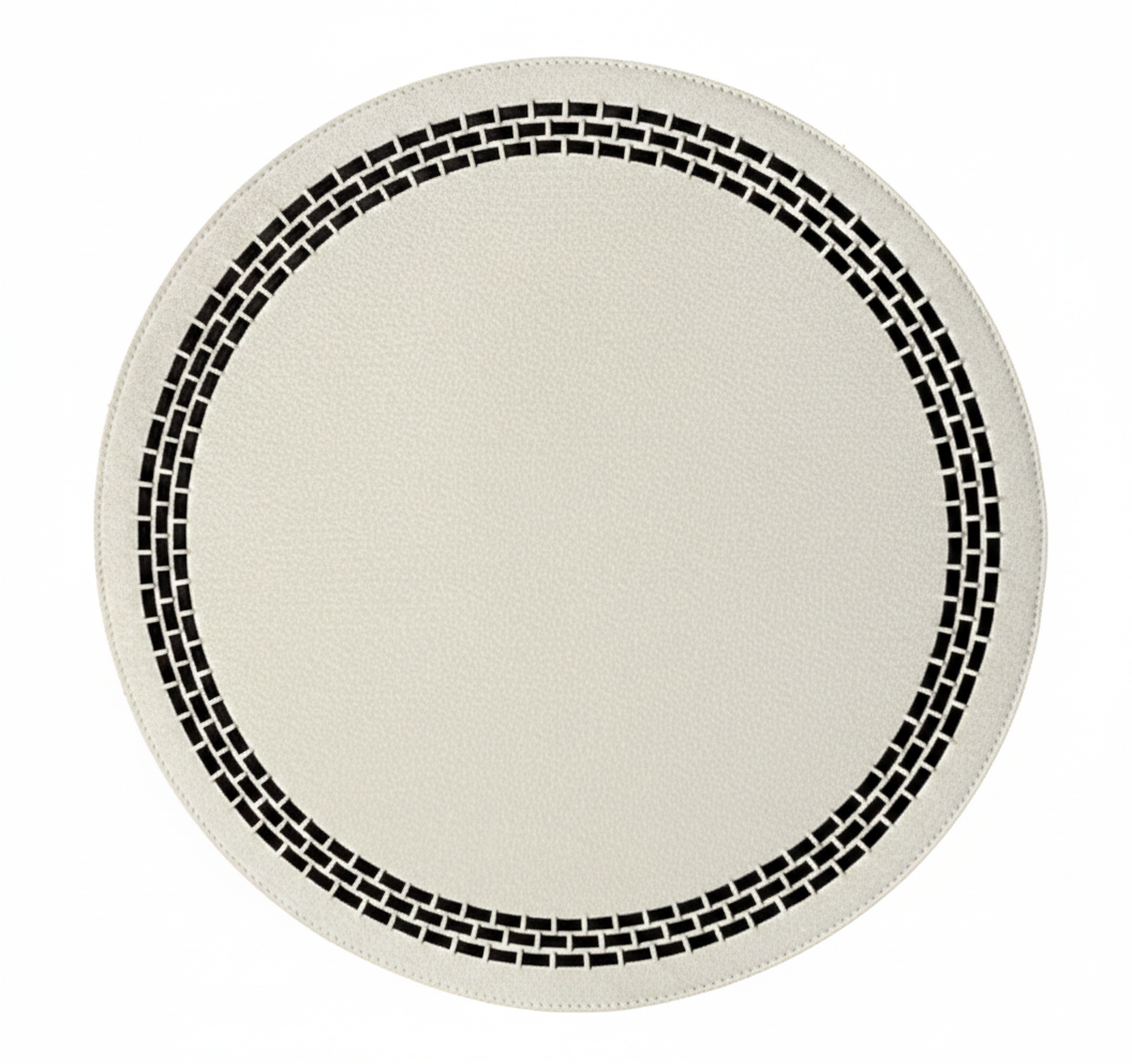 Mykonos Placement with Leather Weave