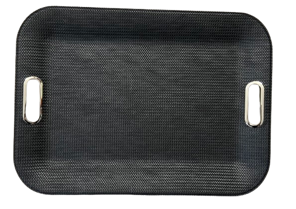 Large Serving Tray with Metal Handles