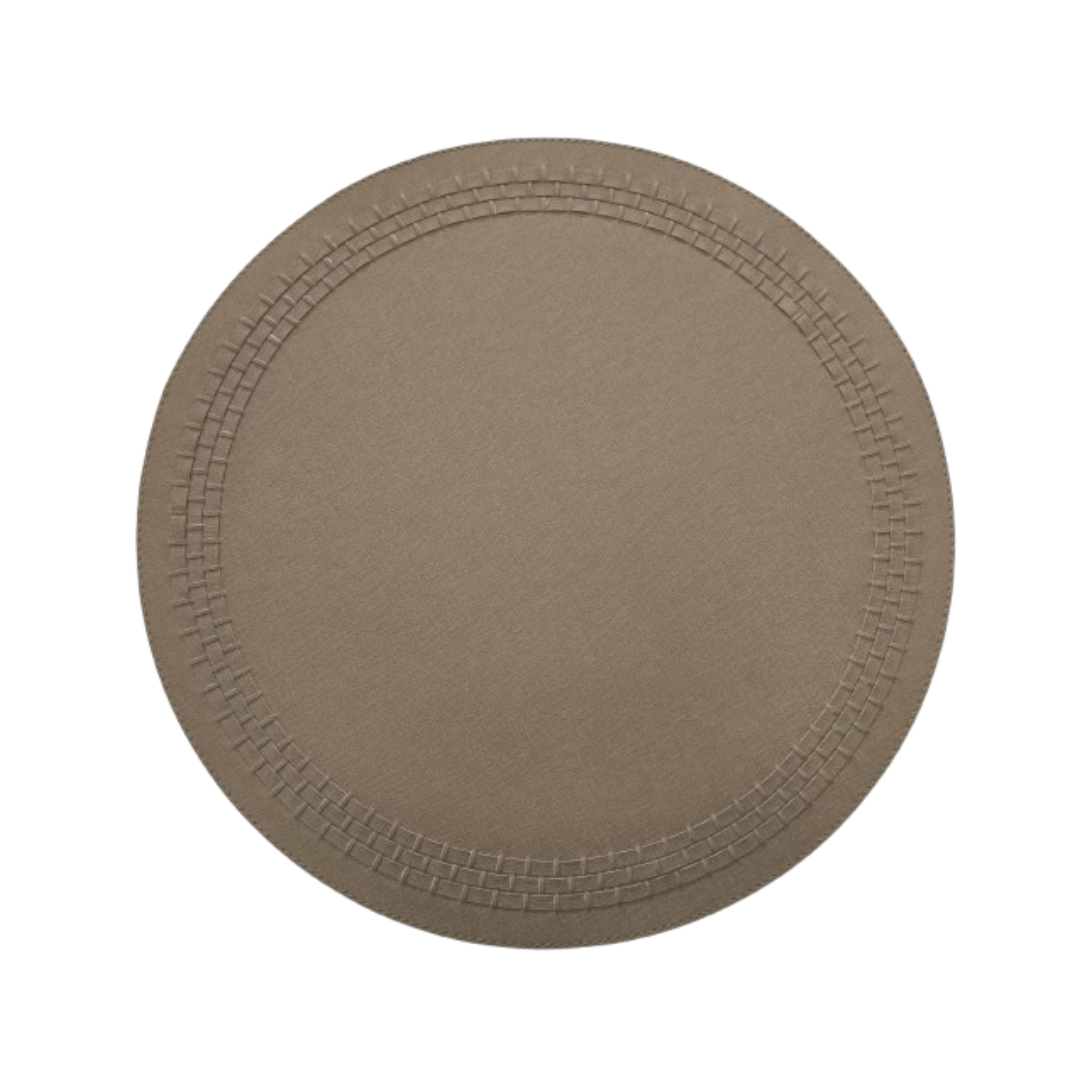 London Monotone Round Placemat with Leather Band