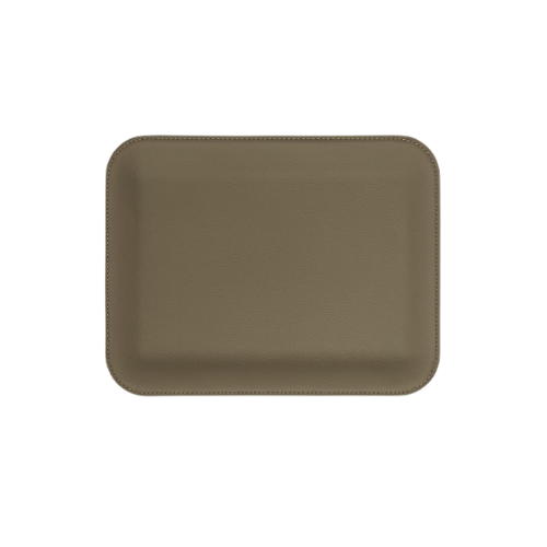 Opso Vizon medium decorating and serving tray, wipeable stain-resistant vegan leather tray for entertaining