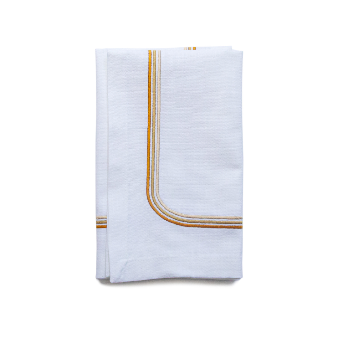 Madrid Napkin with Tonal Embroidery