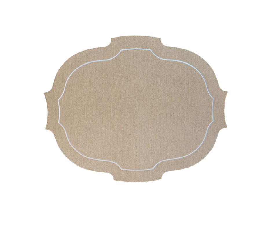 Paris Placemat with White Embroidery