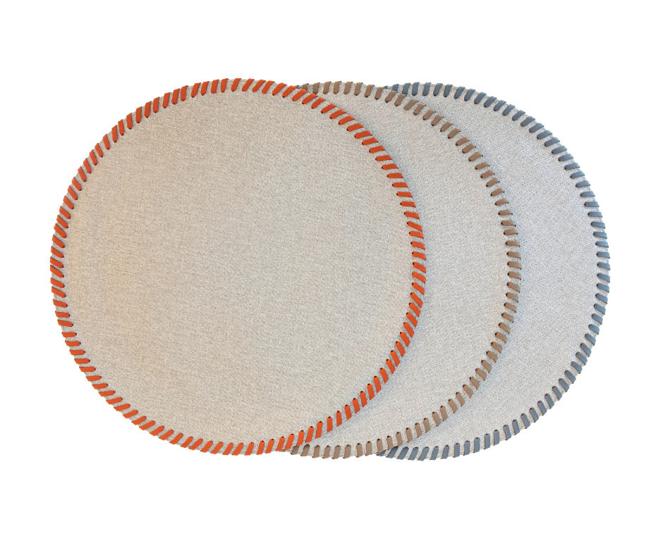 Manhattan Placemat with Leather Detail