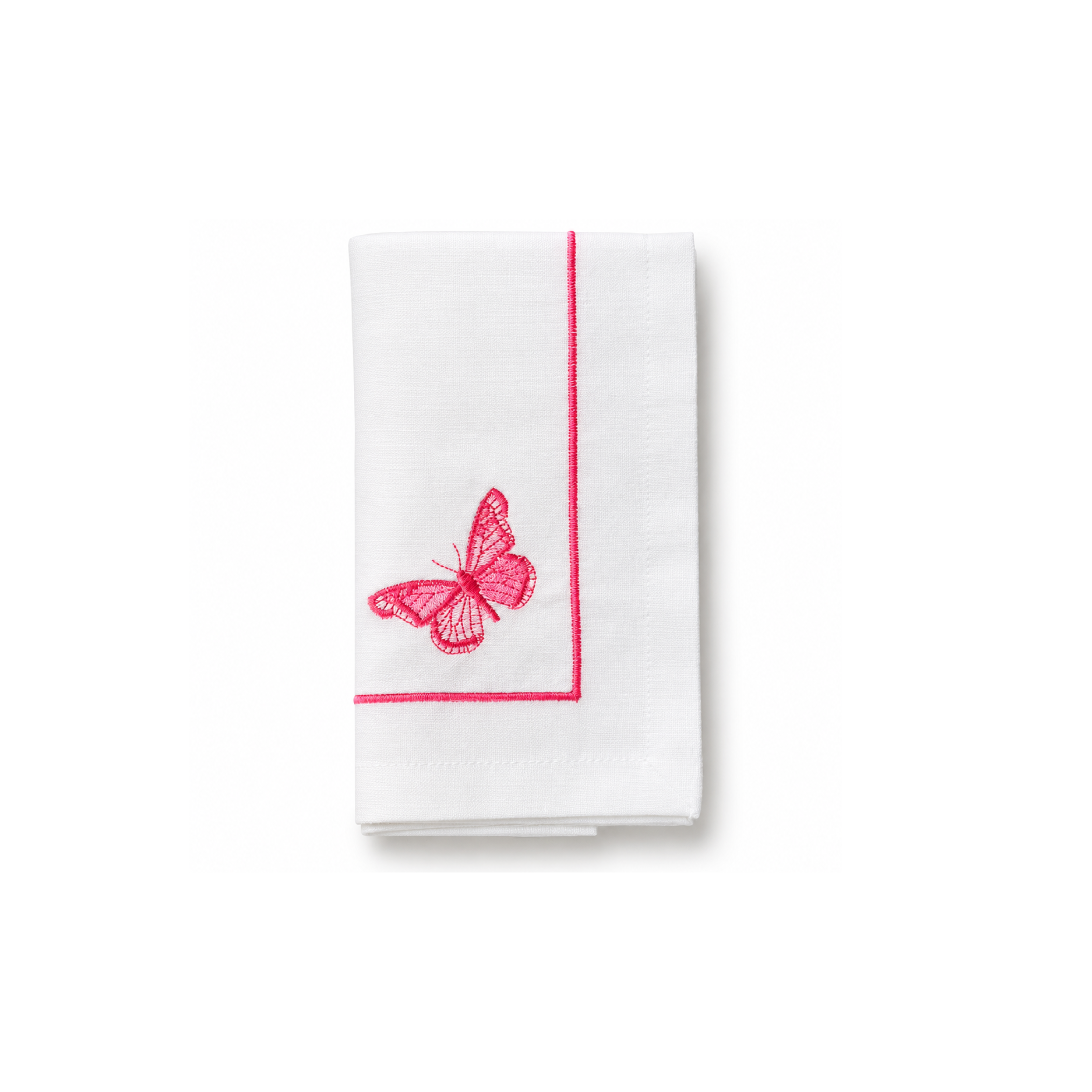 Cloth Napkin with a  butterfly Embroidery 18x18 inches 