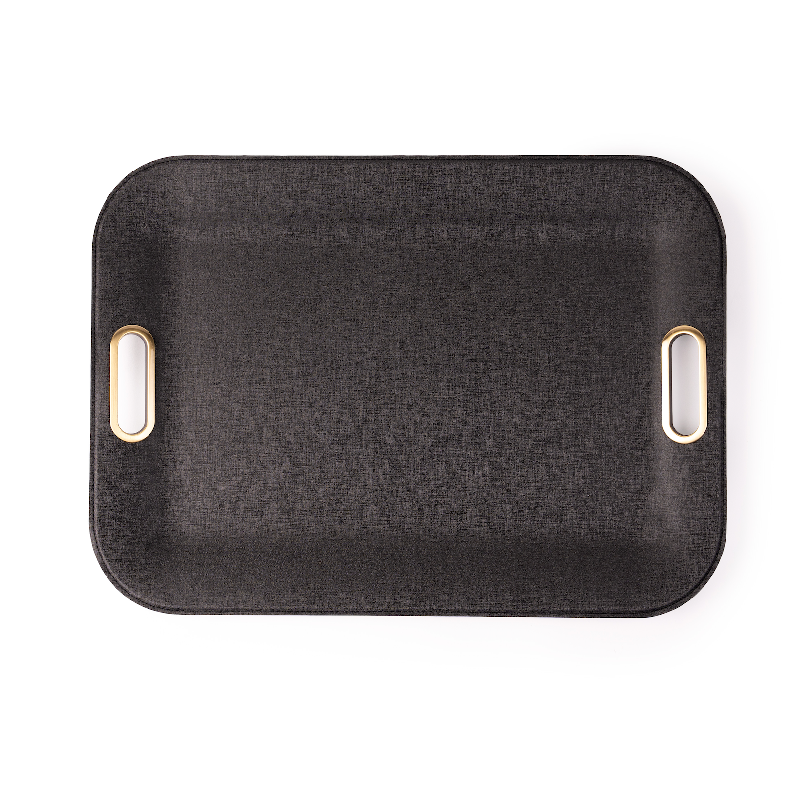Large Serving Tray with Metal Handles