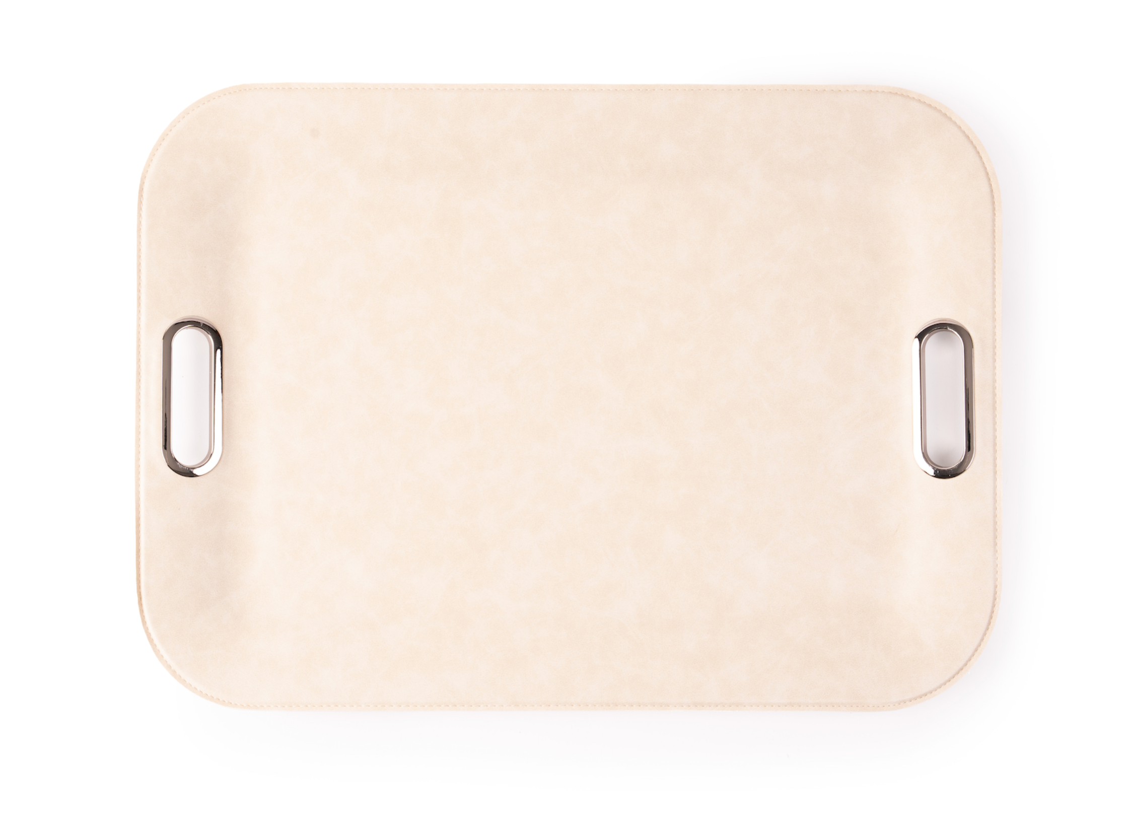 Large Serving Tray with Metal Handles