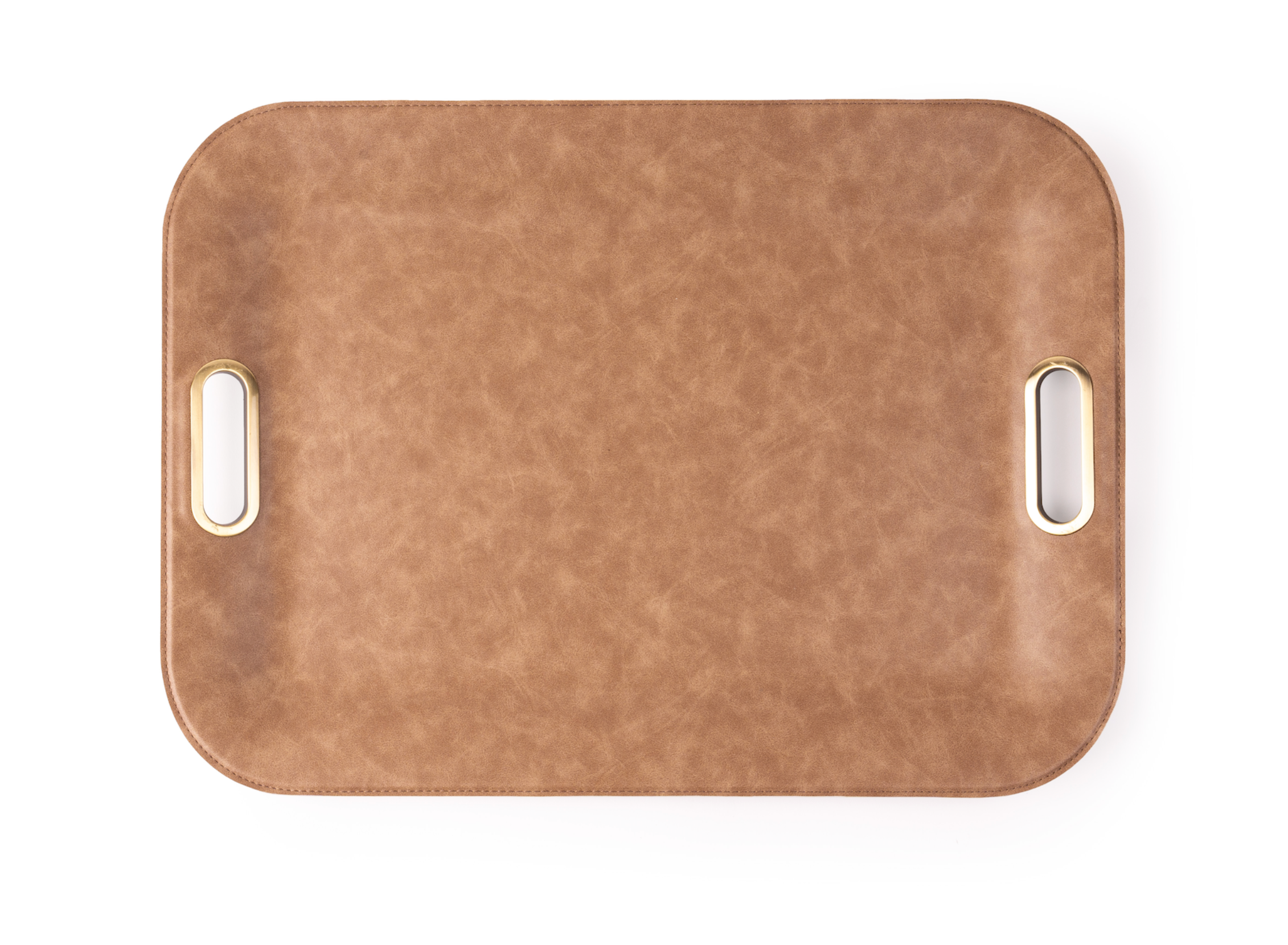 Large Serving Tray with Metal Handles